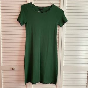 Petite Ann Taylor scallop edge sweater dress